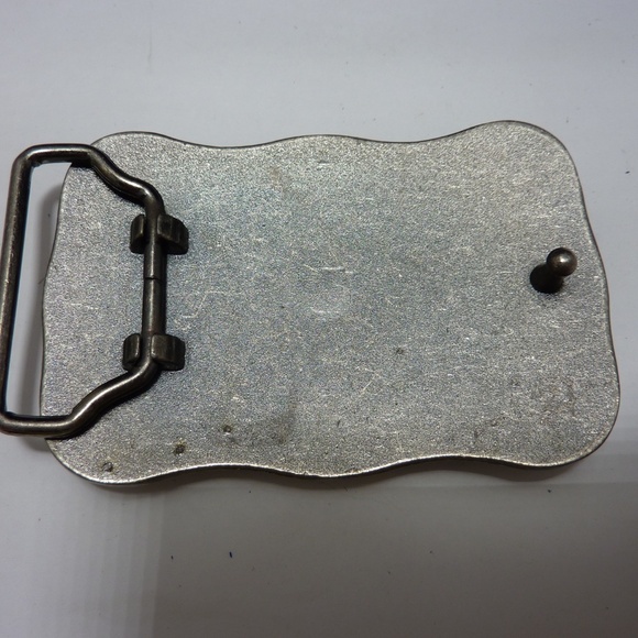 Vintage Belt Buckle Black Rhinestone Crystal Goth  Western 80s Cowgirl - Picture 4 of 5